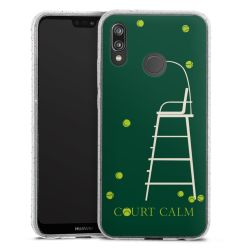 Silikon Glitter Case transparent-silber