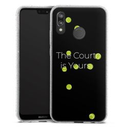 Silikon Glitter Case transparent-silber