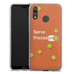 Silikon Glitter Case transparent-silber