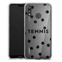 Silikon Glitter Case transparent-silber