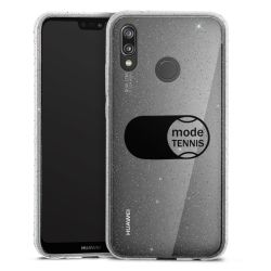 Silikon Glitter Case transparent-silber