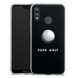 Silikon Glitter Case transparent-silber