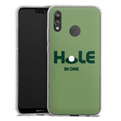 Silikon Glitter Case transparent-silber