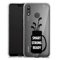 Silikon Glitter Case transparent-silber