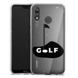 Silikon Glitter Case transparent-silber