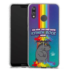 Silikon Glitter Case transparent-silber