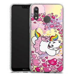 Silikon Glitter Case transparent-silber