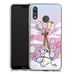 Silikon Glitter Case transparent-silber