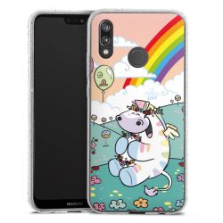 Silikon Glitter Case transparent-silber