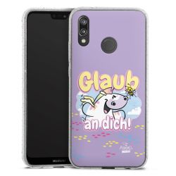 Silikon Glitter Case transparent-silber