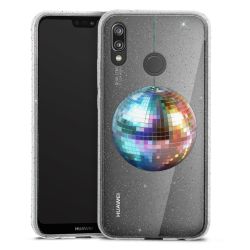 Silikon Glitter Case transparent-silber