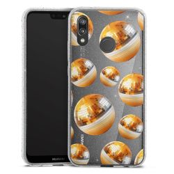 Silikon Glitter Case transparent-silber