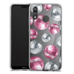 Silikon Glitter Case transparent-silber