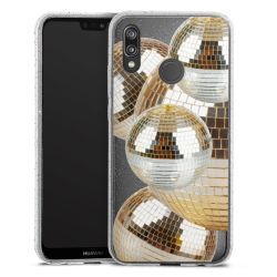 Silikon Glitter Case transparent-silber