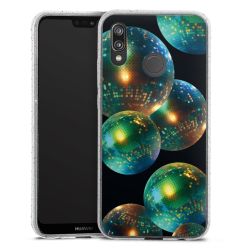 Silikon Glitter Case transparent-silber