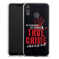 Silikon Glitter Case transparent-silber