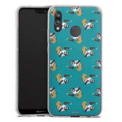 Silikon Glitter Case transparent-silber