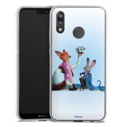 Silikon Glitter Case transparent-silber