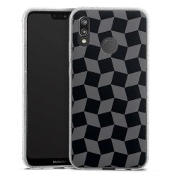 Silikon Glitter Case transparent-silber