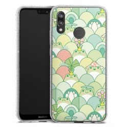 Silikon Glitter Case transparent-silber