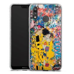 Silikon Glitter Case transparent-silber