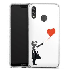 Silikon Glitter Case transparent-silber