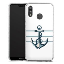 Silikon Glitter Case transparent-silber