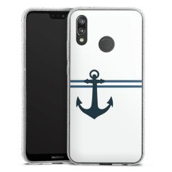 Silikon Glitter Case transparent-silber