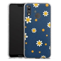 Silikon Glitter Case transparent-silber