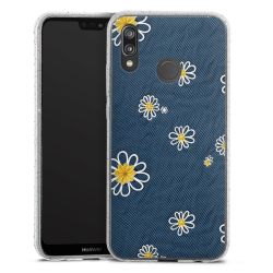 Silikon Glitter Case transparent-silber