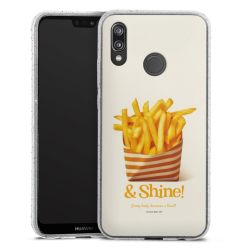 Silikon Glitter Case transparent-silber