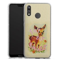 Silikon Glitter Case transparent-silber