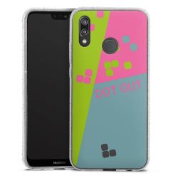 Silikon Glitter Case transparent-silber