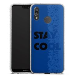 Silikon Glitter Case transparent-silber