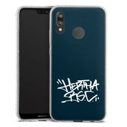 Silikon Glitter Case transparent-silber