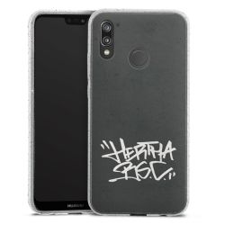 Silikon Glitter Case transparent-silber