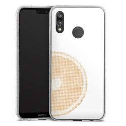 Silikon Glitter Case transparent-silber