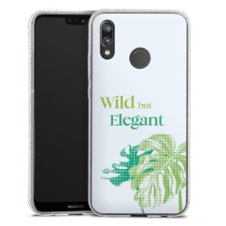 Silikon Glitter Case transparent-silber