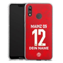 Silikon Glitter Case transparent-silber