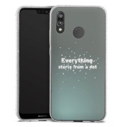 Silikon Glitter Case transparent-silber