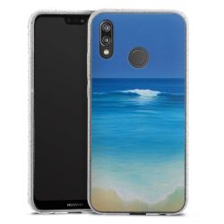 Silikon Glitter Case transparent-silber