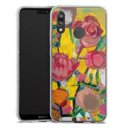 Silikon Glitter Case transparent-silber