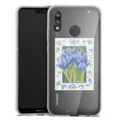 Silikon Glitter Case transparent-silber