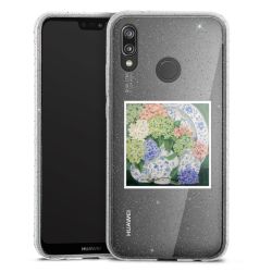 Silikon Glitter Case transparent-silber