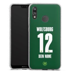 Silikon Glitter Case transparent-silber