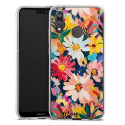 Silikon Glitter Case transparent-silber