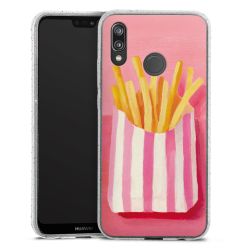 Silikon Glitter Case transparent-silber