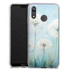 Silikon Glitter Case transparent-silber