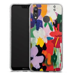 Silikon Glitter Case transparent-silber