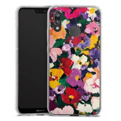 Silikon Glitter Case transparent-silber